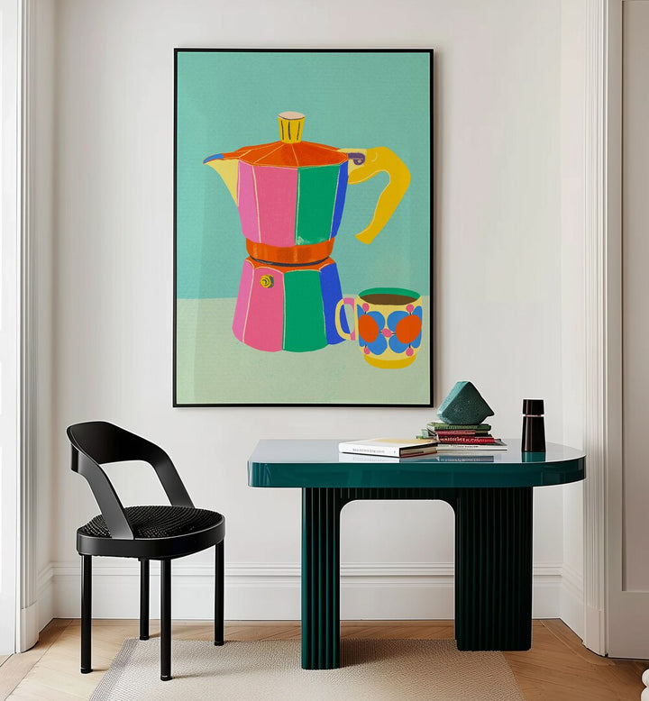 cup of coffee by gigi rosado kitchen posters kitchen art prints Artwork III placed on a wall