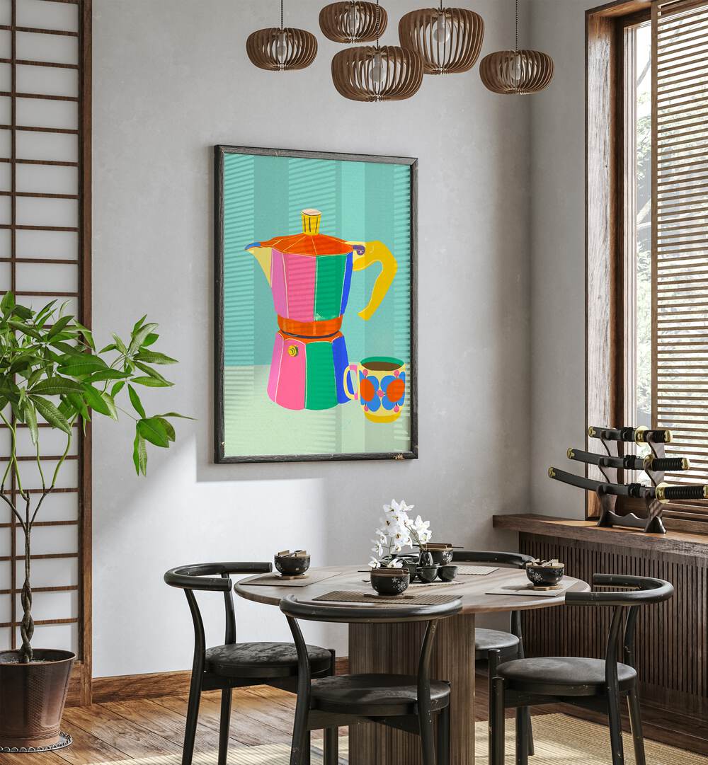 cup of coffee by gigi rosado kitchen posters kitchen art prints Artwork III placed on a wall