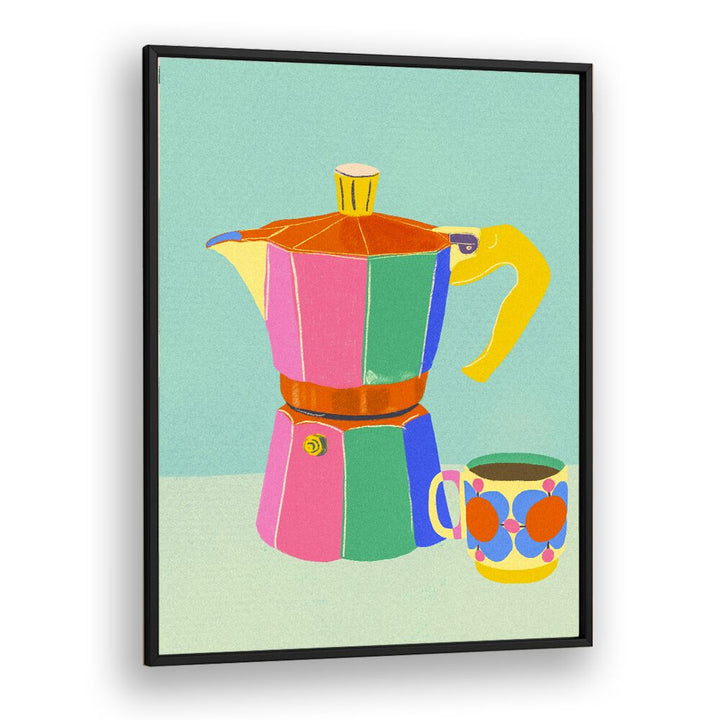 cup of coffee by gigi rosado kitchen posters kitchen art prints in Black Plain Frame