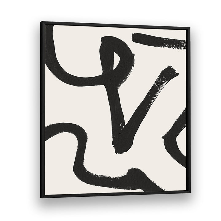 curvy lines i by dan hobday abstract art abstract paintings in Black Plain Frame