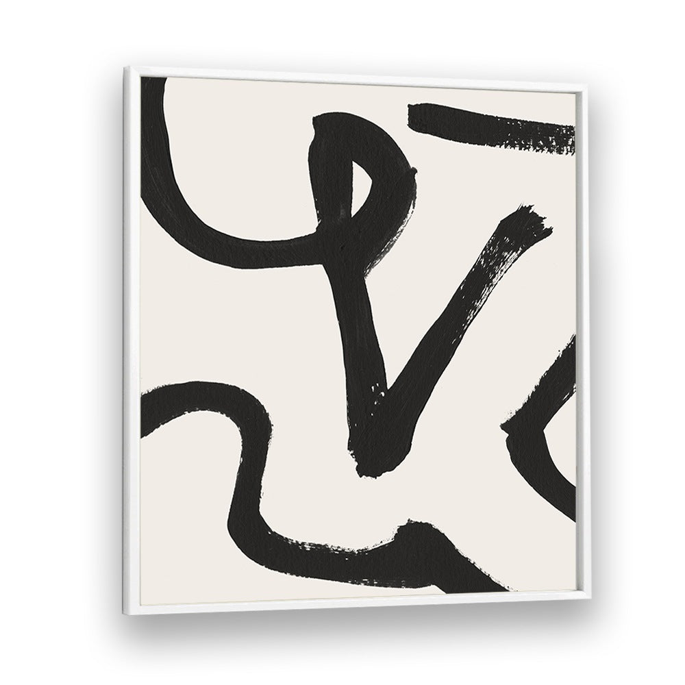 curvy lines i by dan hobday abstract art abstract paintings in White Plain Frame