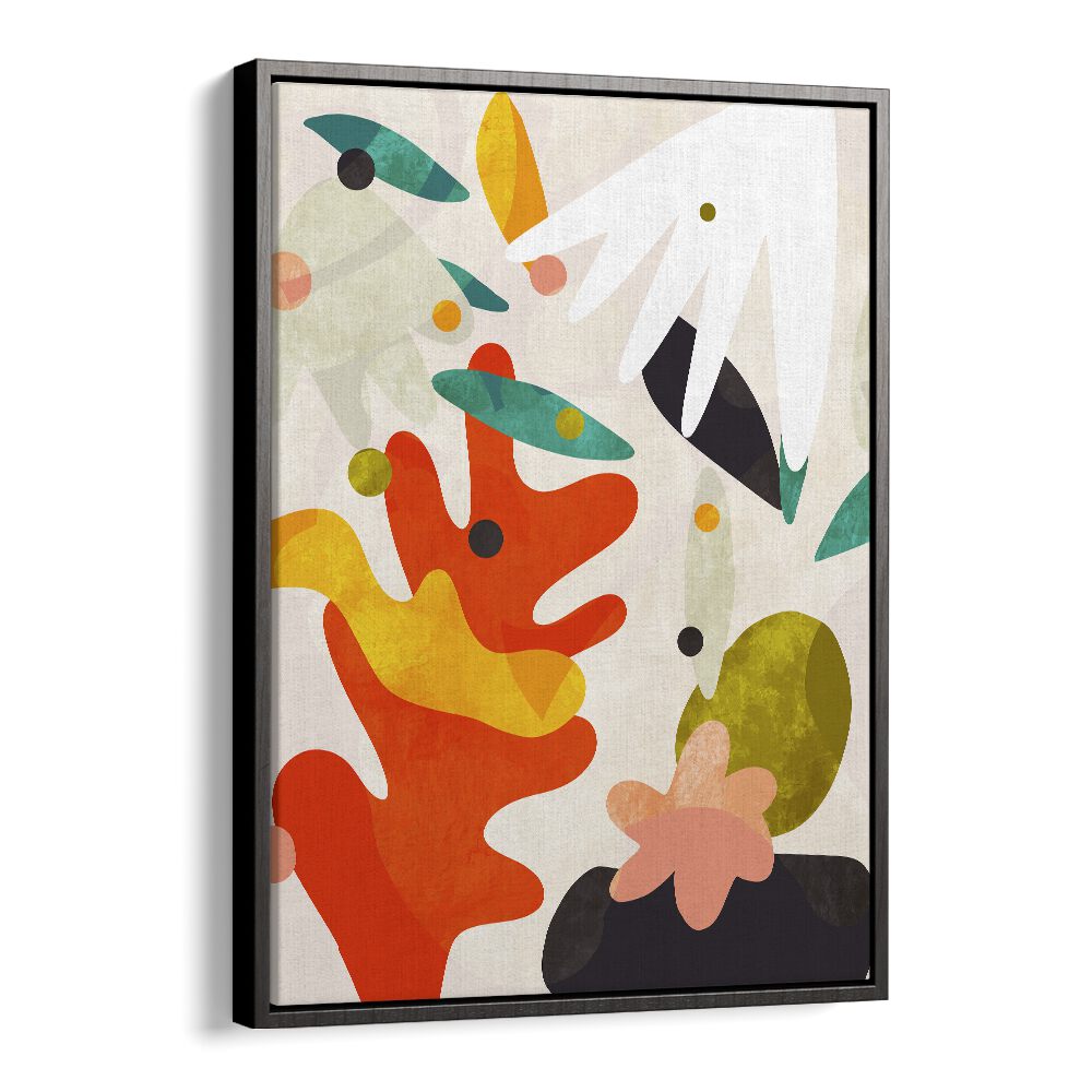 cutouts bauhaus iv kopie by ana rut bre abstract art abstract wall art in Black Floater Frame