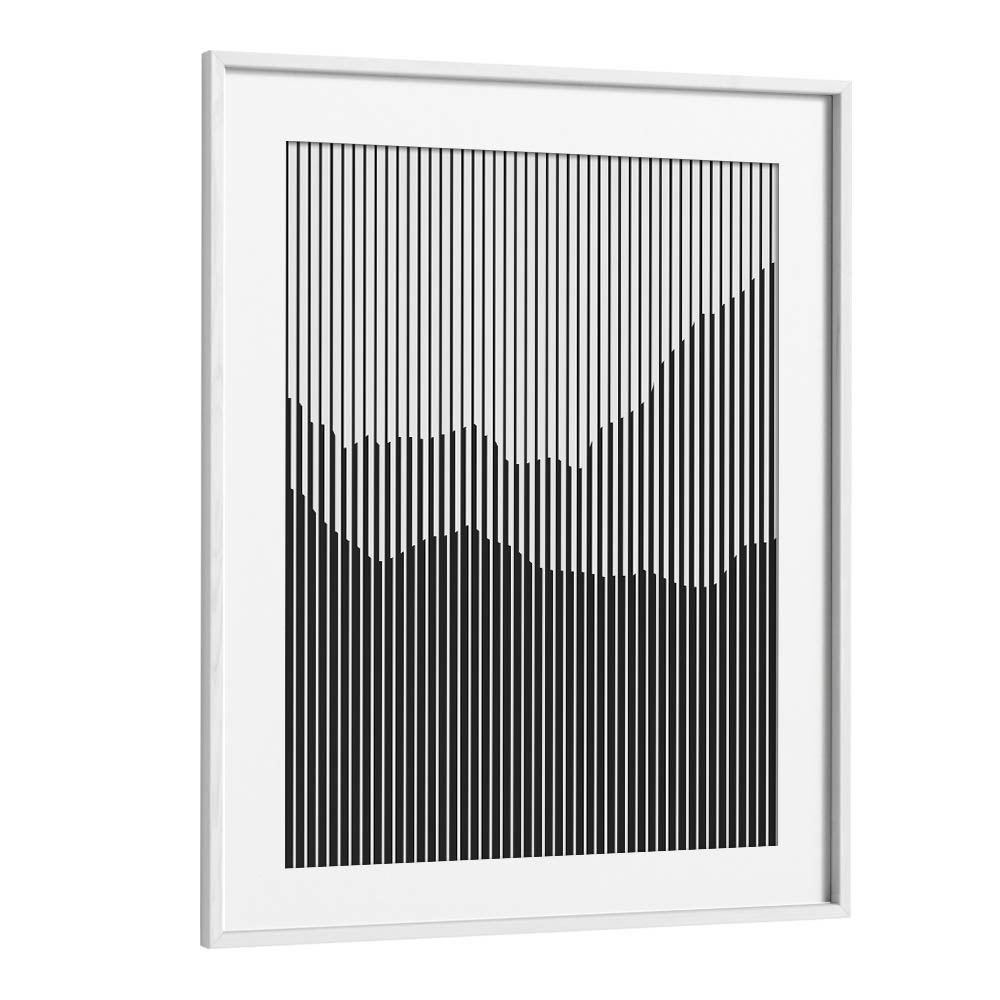 dark mountains series i by jay stanley geometric paintings in White Frame With Mount