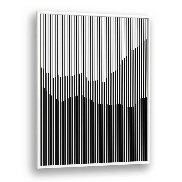 dark mountains series i by jay stanley geometric paintings in White Plain Frame