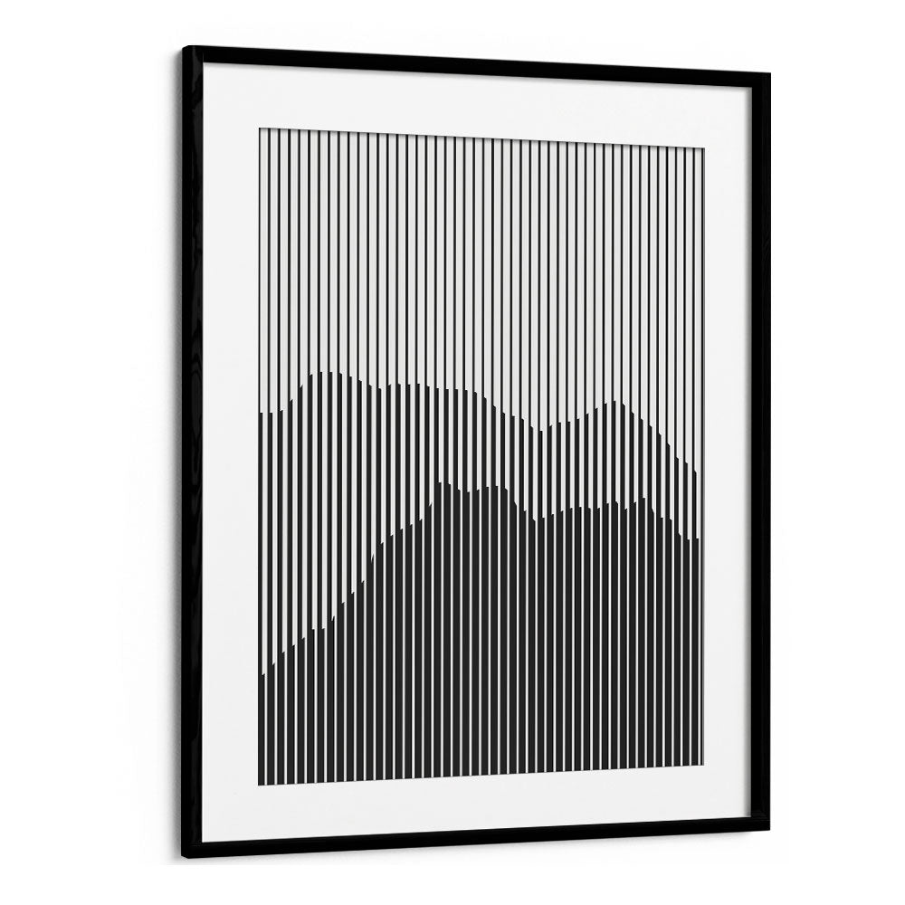 dark mountains series ii by jay stanley geometric paintings in Black Frame With Mount