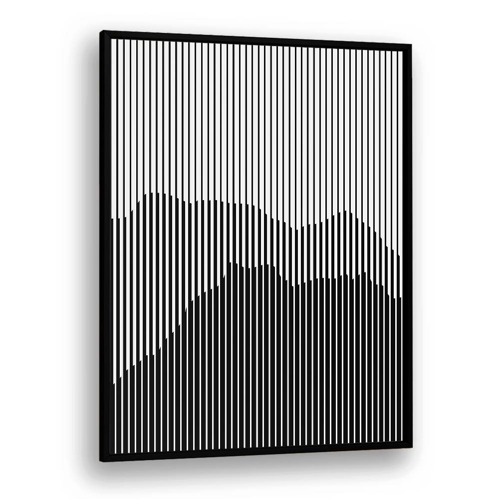 dark mountains series ii by jay stanley geometric paintings in Black Plain Frame