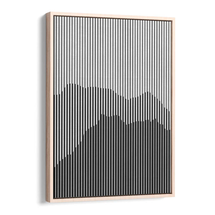 dark mountains series ii by jay stanley geometric paintings in Oak Wood Floater Frame