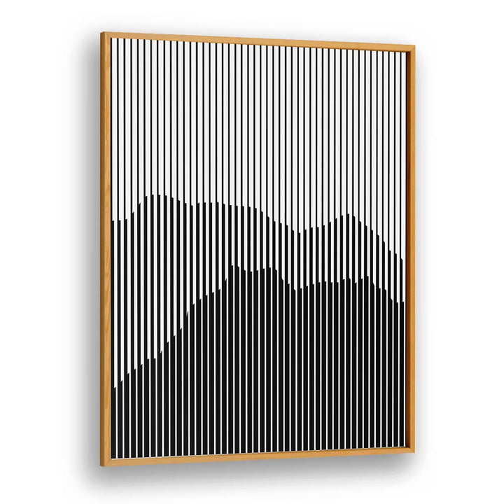 dark mountains series ii by jay stanley geometric paintings in Oak Wood Plain Frame