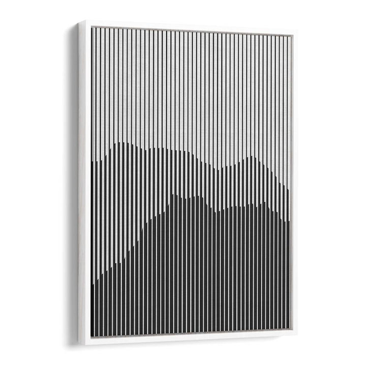 dark mountains series ii by jay stanley geometric paintings in White Floater Frame