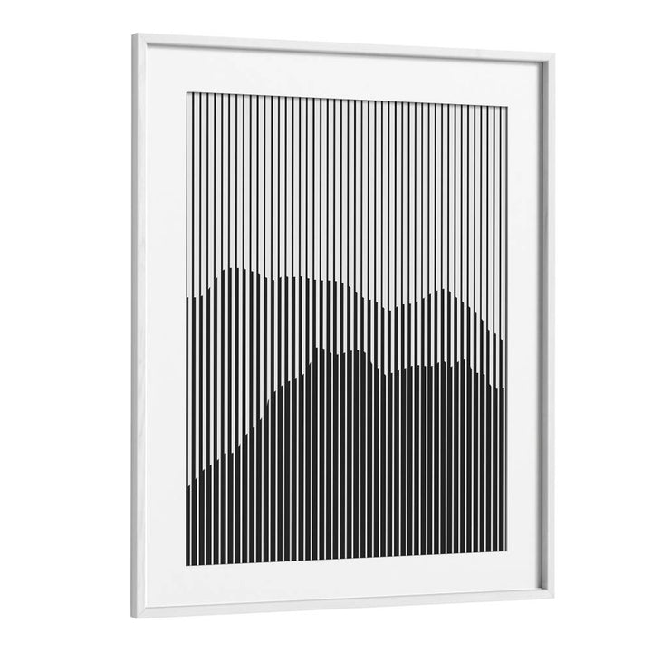 dark mountains series ii by jay stanley geometric paintings in White Frame With Mount