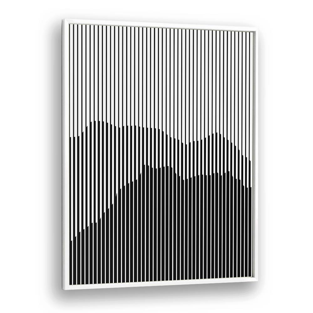 dark mountains series ii by jay stanley geometric paintings in White Plain Frame