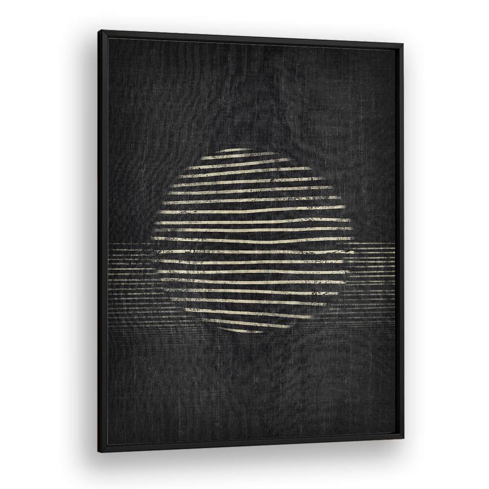 dark sunny day geometric paintings in Black Plain Frame