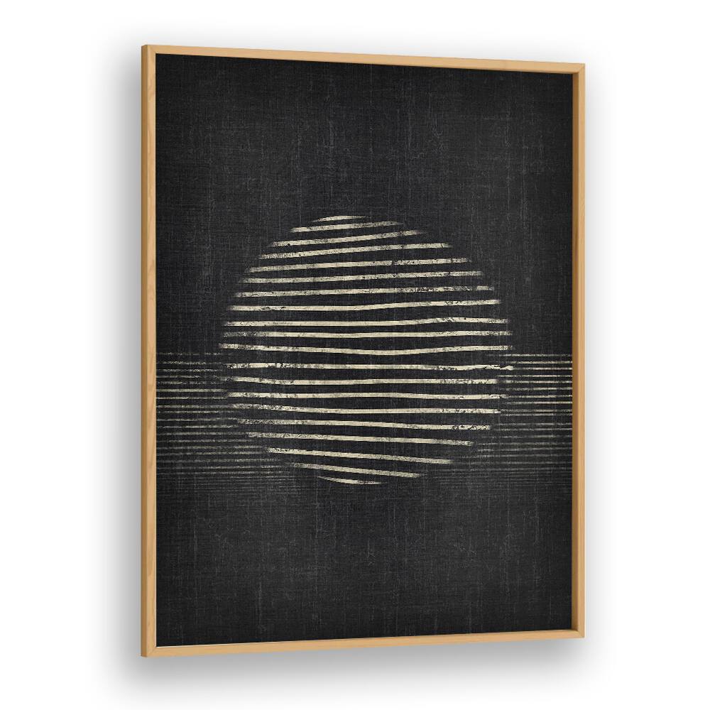 dark sunny day geometric paintings in Oak Wood Plain Frame