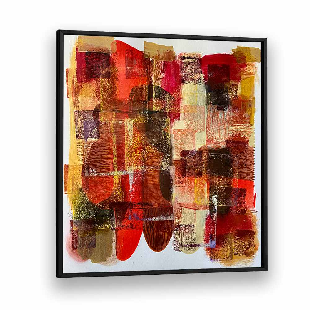 day ii abstract paintings in Black Plain Frame