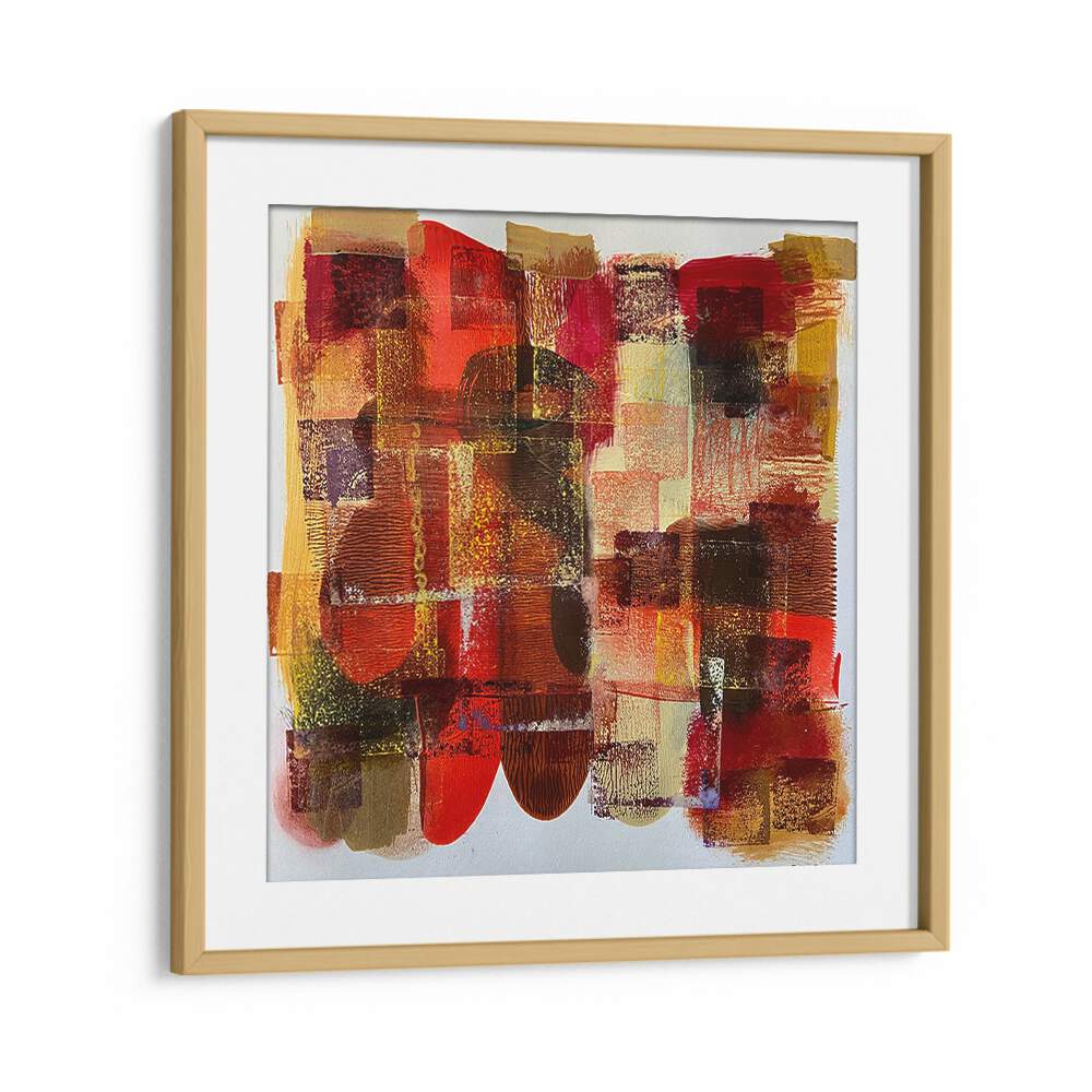 day ii abstract paintings in Oak Wood Frame With Mount