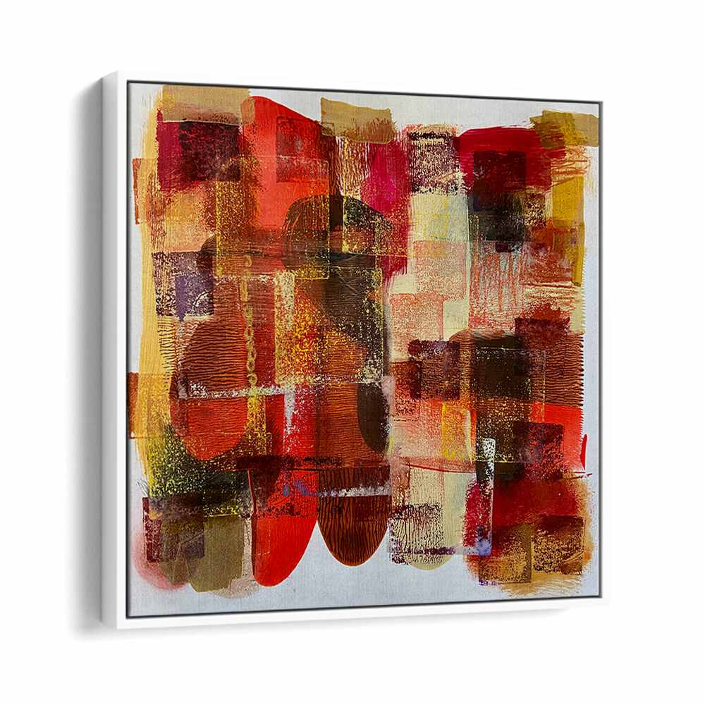 day ii abstract paintings in White Floater Frame