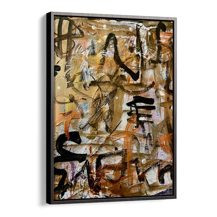 day xvi abstract paintings in Black Floater Frame