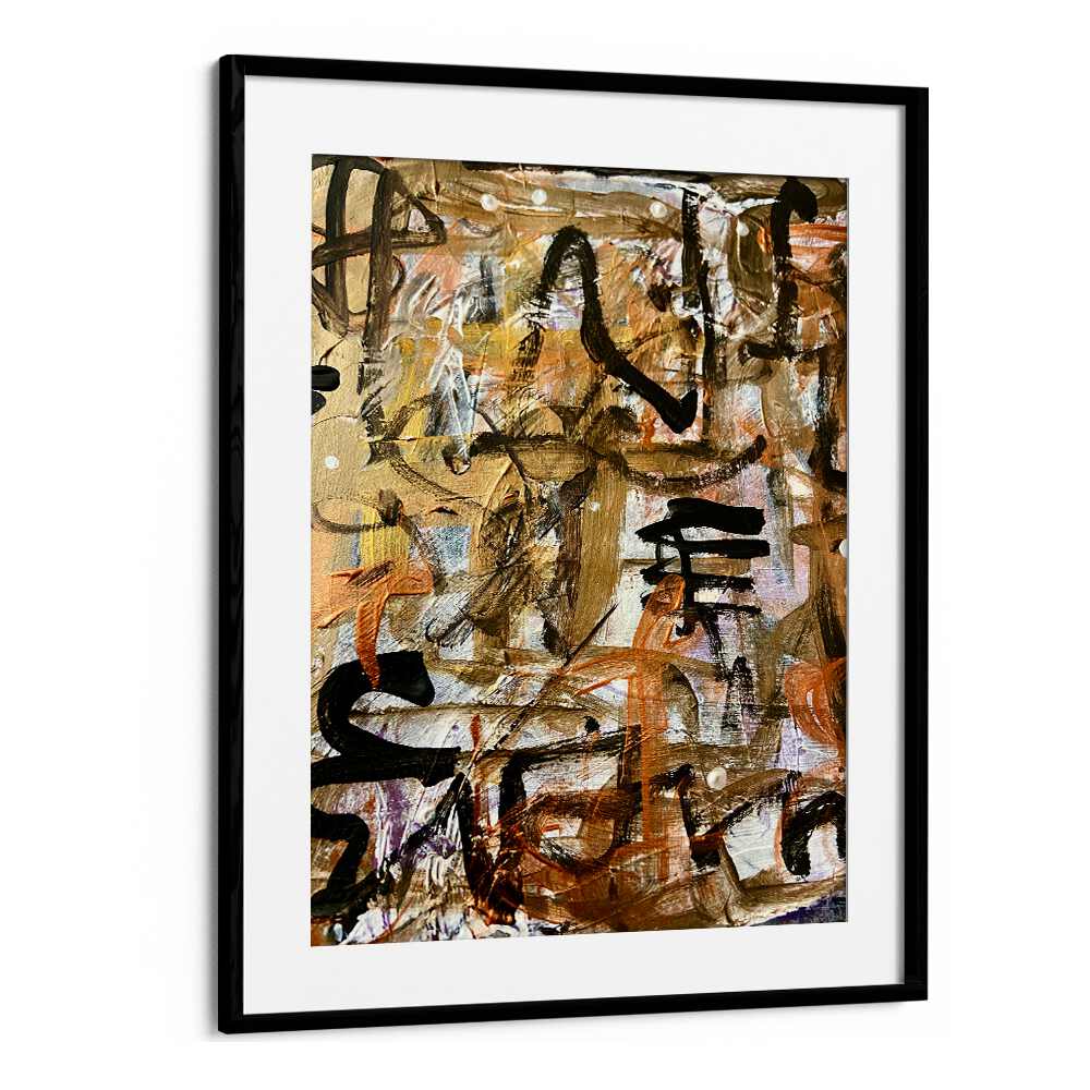 day xvi abstract paintings in Black Frame With Mount