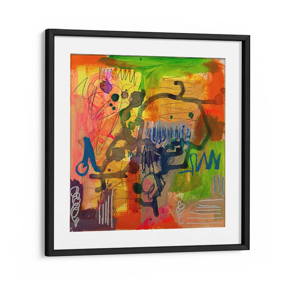 delightful dimensions abstract paintings in Black Frame With Mount