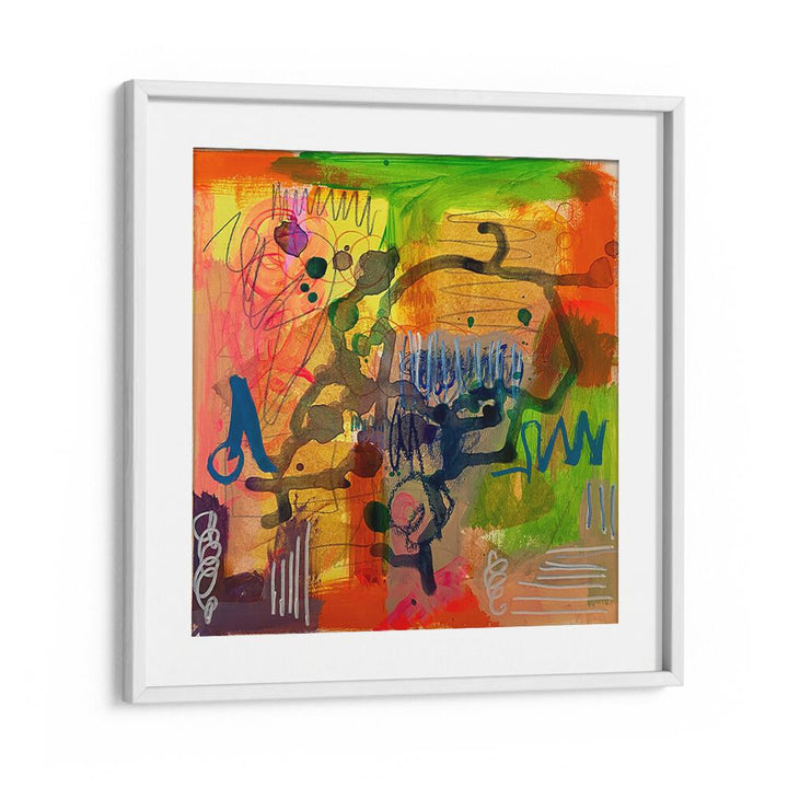 delightful dimensionsabstract paintings in White Frame With Mount