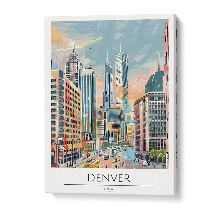 denver-usa travel posters in Gallery Wrap