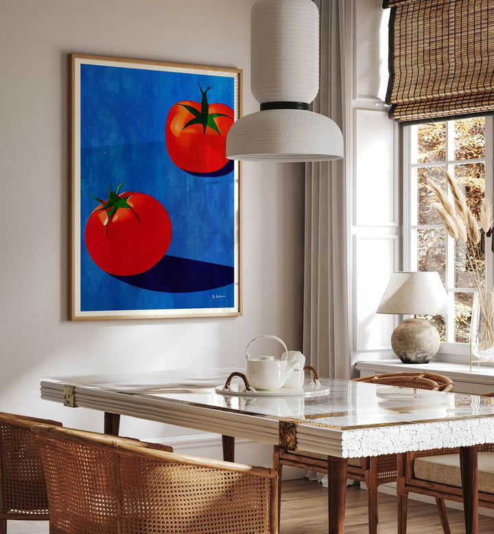 deux tomates kitchen posters kitchen art prints Artwork IV placed on a wall