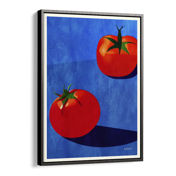 deux tomates kitchen posters kitchen art prints in Black Floater Frame