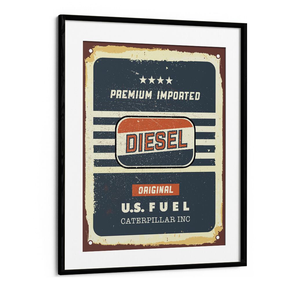 diesel original car poster in Black Frame With Mount