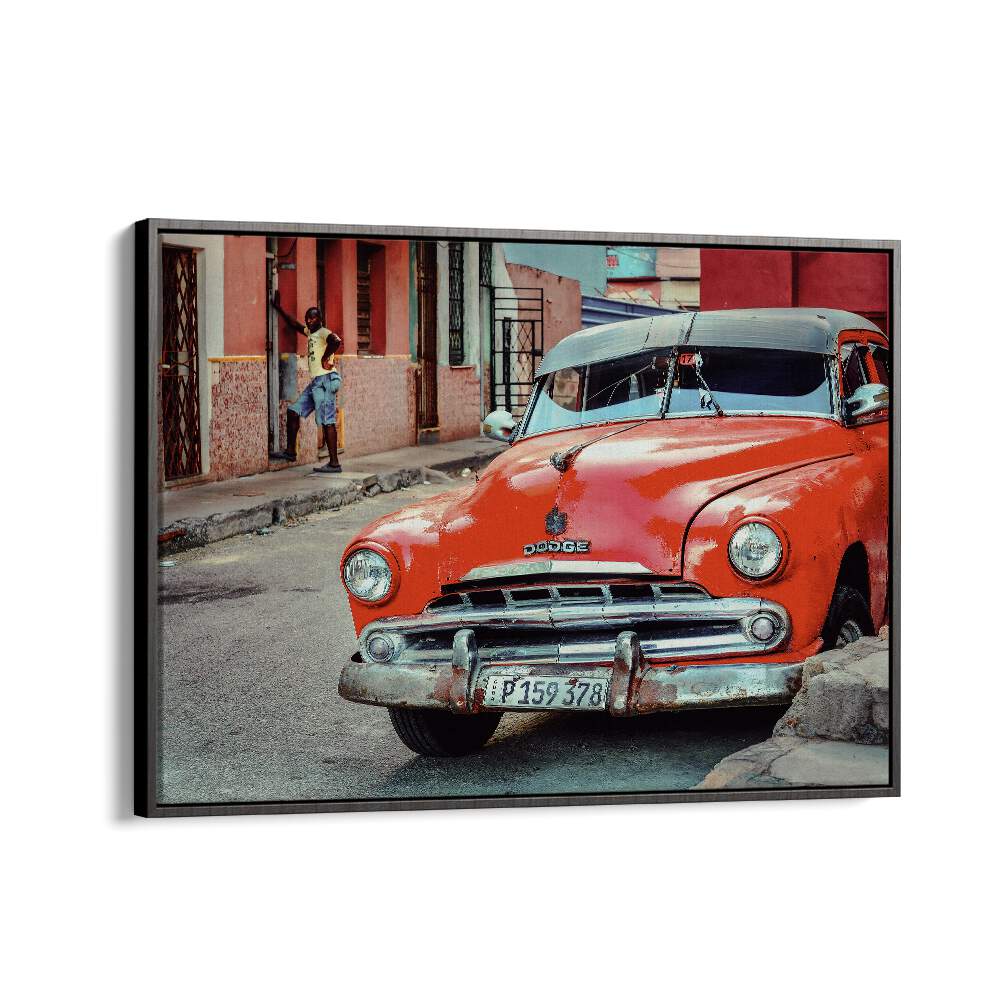 dodge car poster in Black Floater Frame