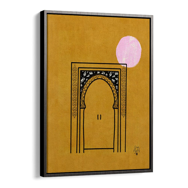 door to marrakesh travel posters in Black Floater Frame