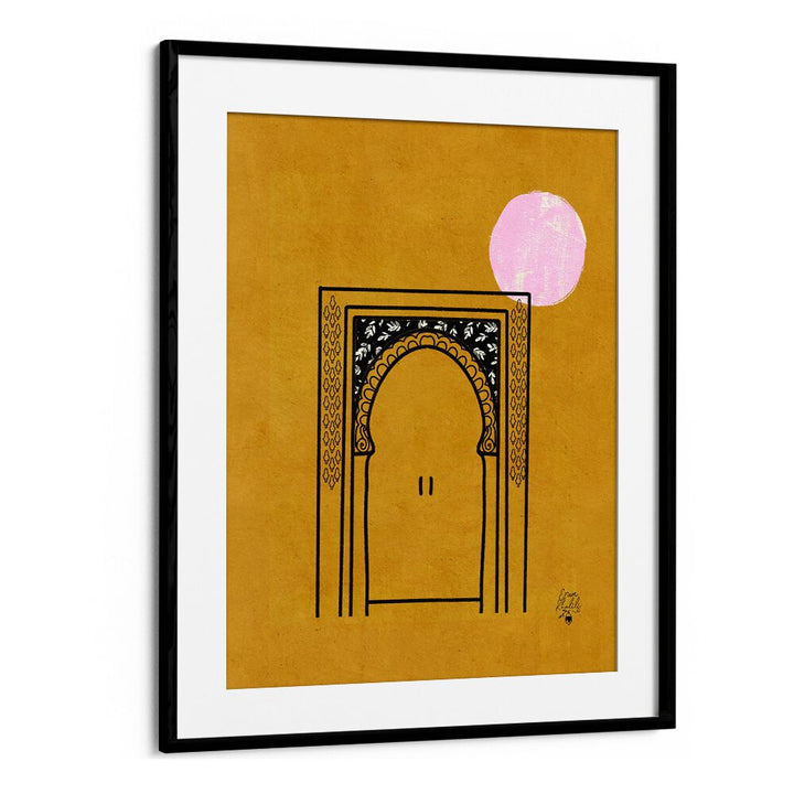 door to marrakesh travel posters in Black Frame With Mount