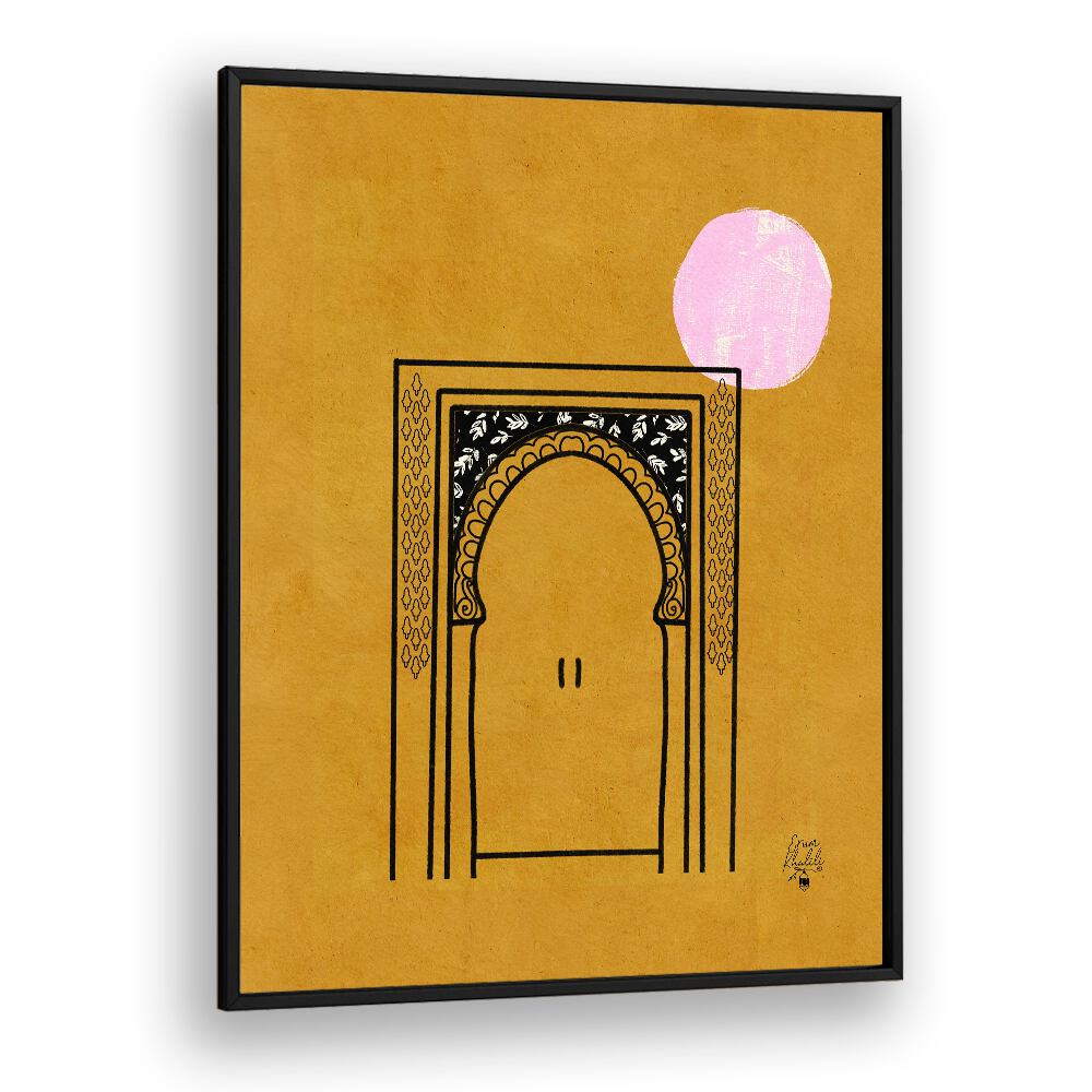 door to marrakesh travel posters in Black Plain Frame