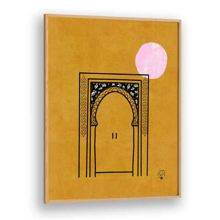 door to marrakesh travel posters in Oak Wood Plain Frame