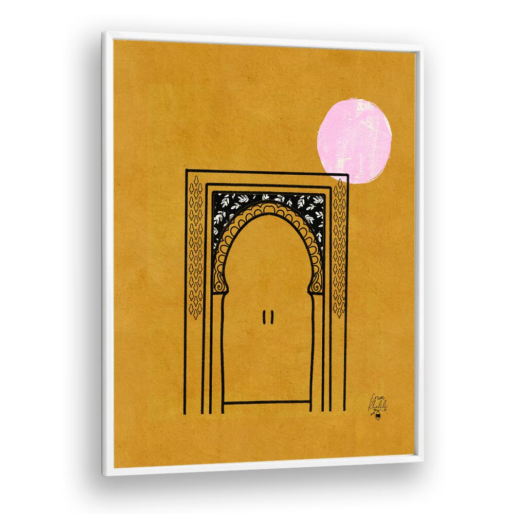 door to marrakesh travel posters in White Plain Frame