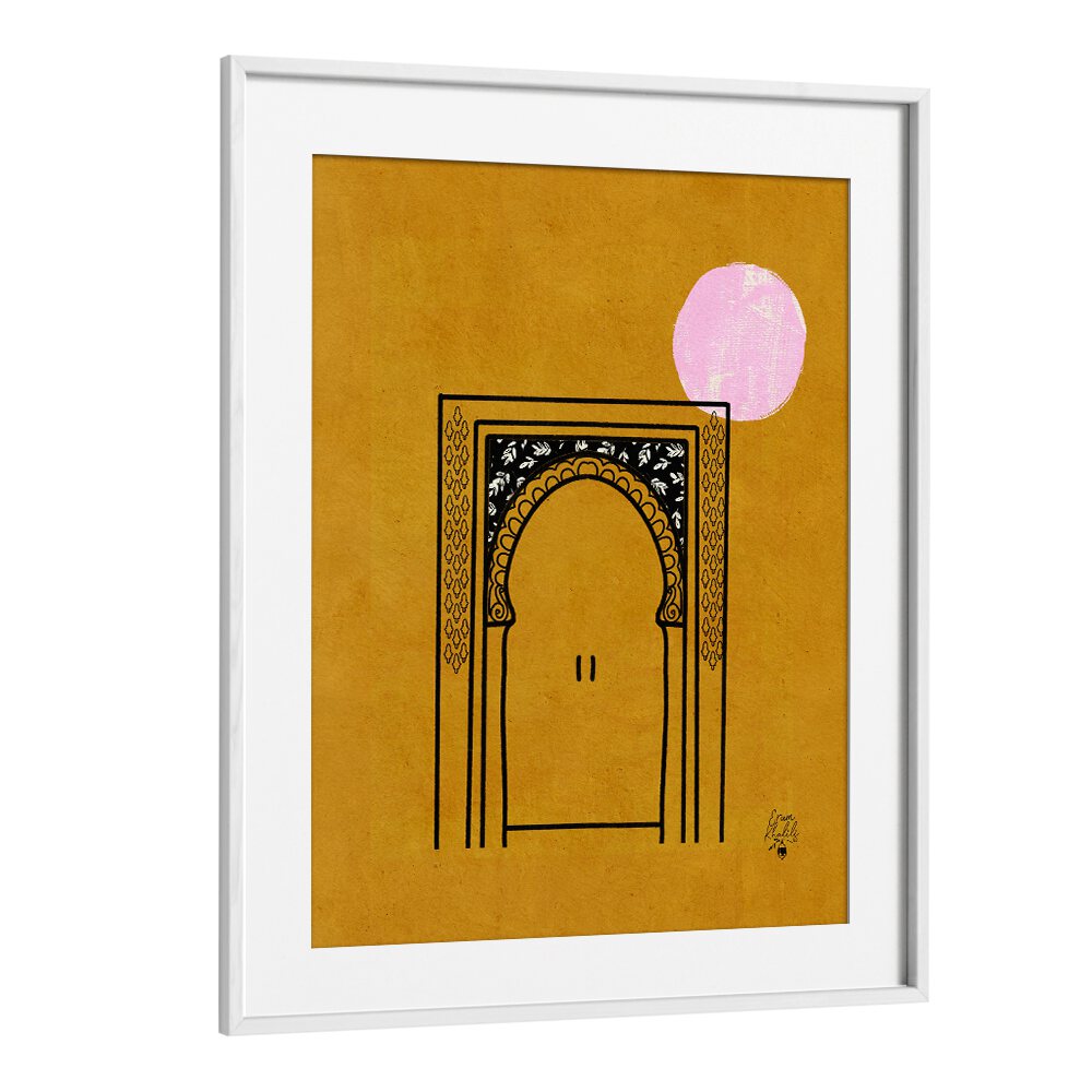 door to marrakeshtravel posters in White Frame With Mount