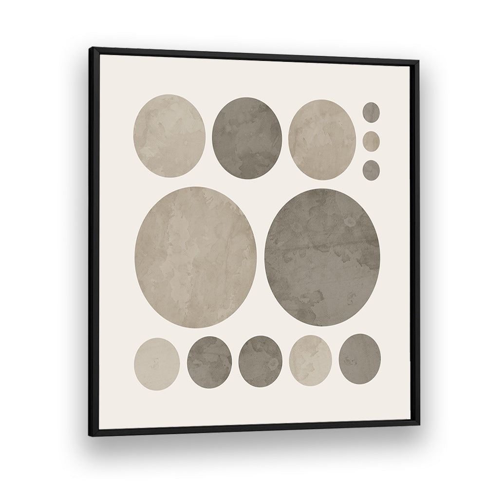 dotty taupe delight i abstract paintings in Black Plain Frame