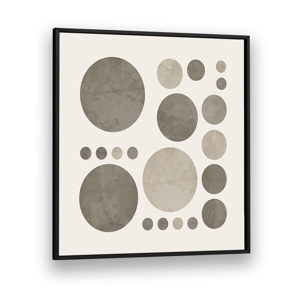 dotty taupe delight ii abstract paintings in Black Plain Frame