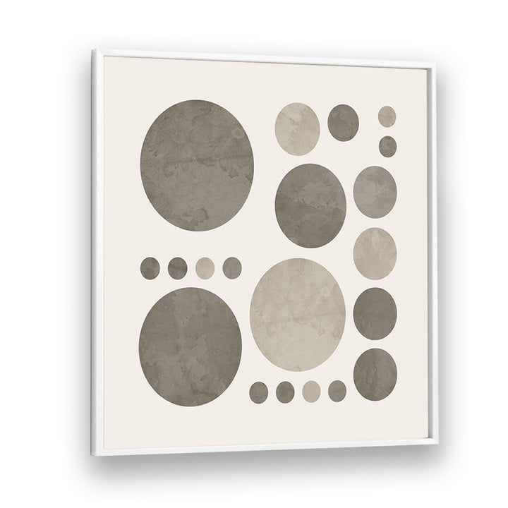 dotty taupe delight ii abstract paintings in White Plain Frame