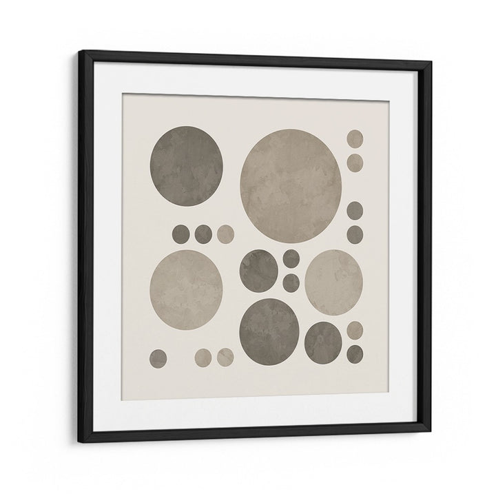 dotty taupe delight iii abstract paintings in Black Frame With Mount