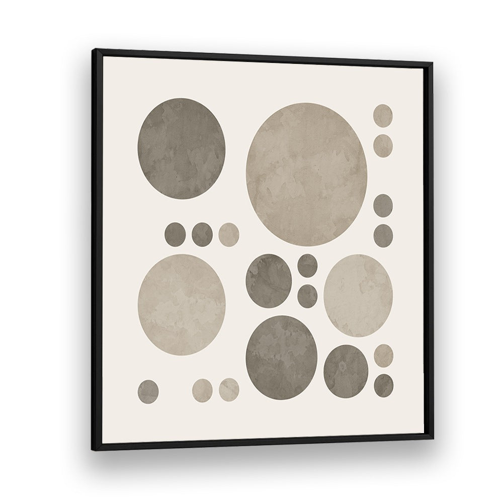 dotty taupe delight iii abstract paintings in Black Plain Frame