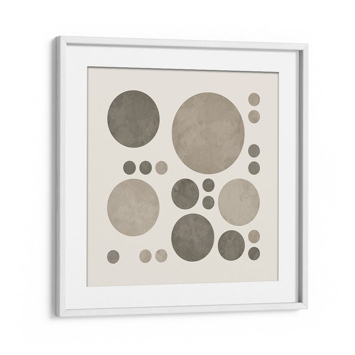 dotty taupe delight iiiabstract paintings in White Frame With Mount