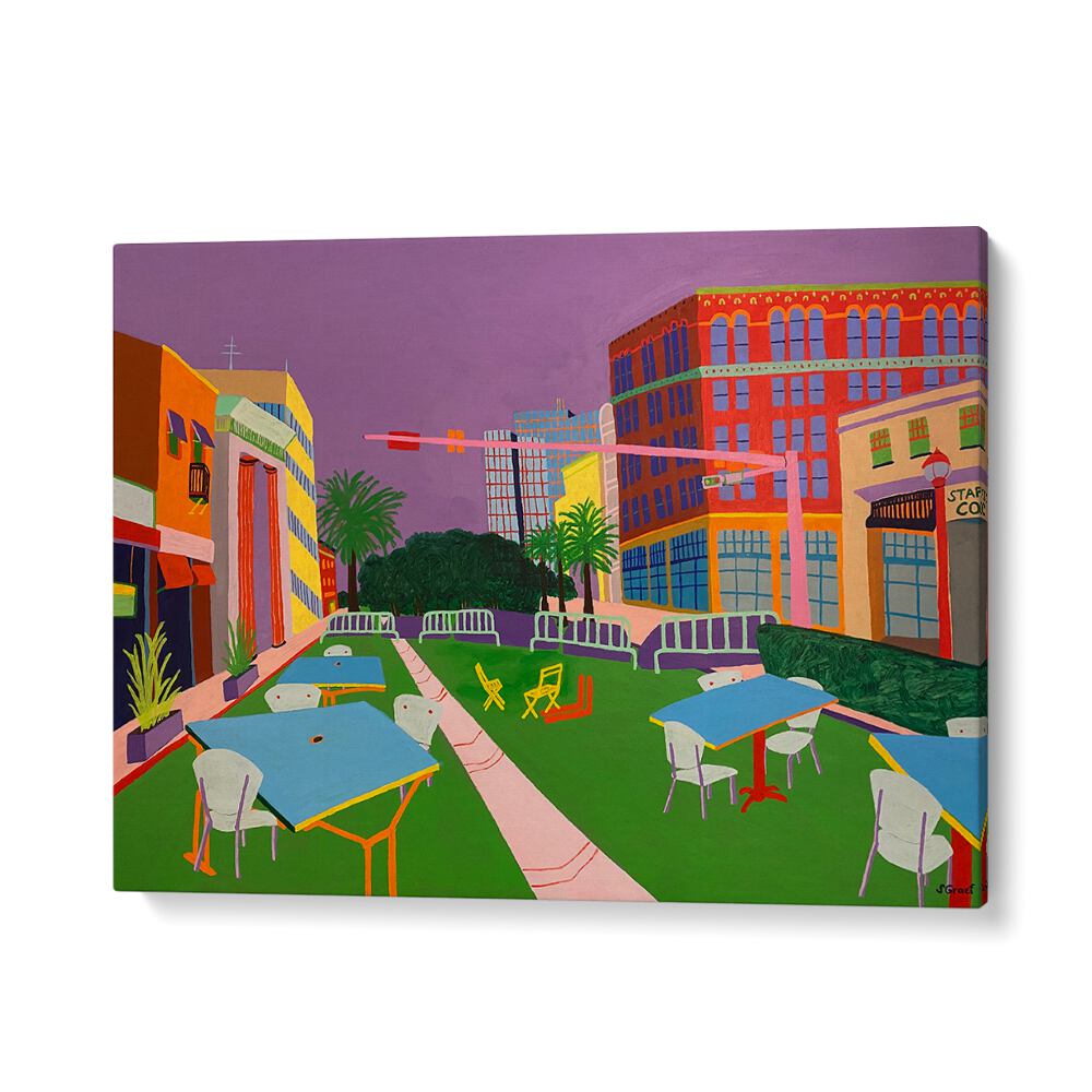 downtown clearwater landscape art prints in Gallery Wrap