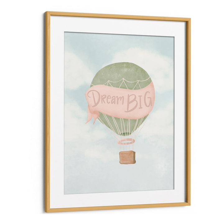 dream big pink quotes and typography posters in Oak Wood Frame With Mount