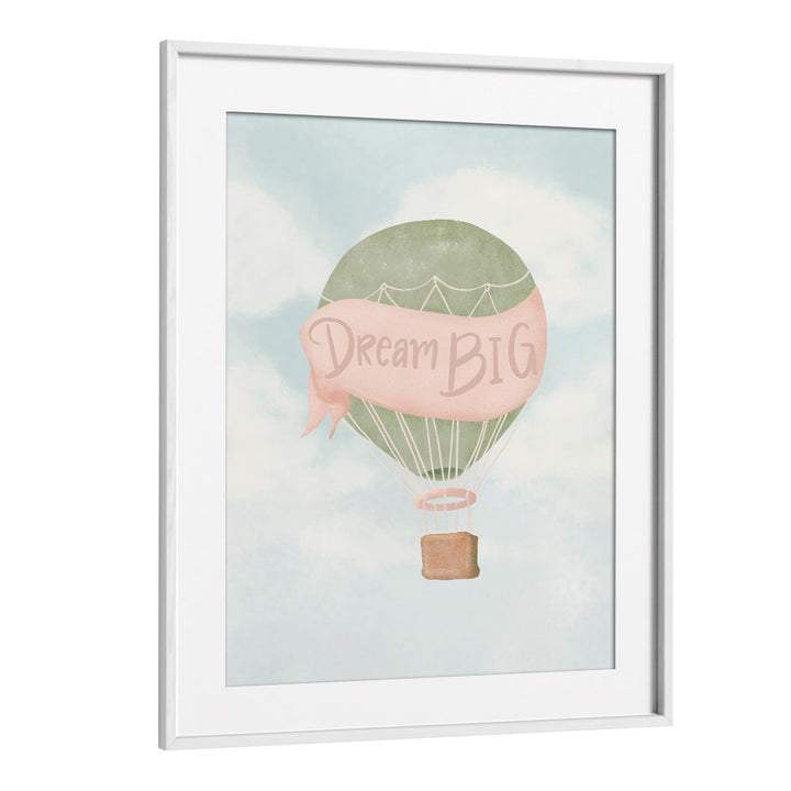 dream big pink quotes and typography posters in White Frame With Mount