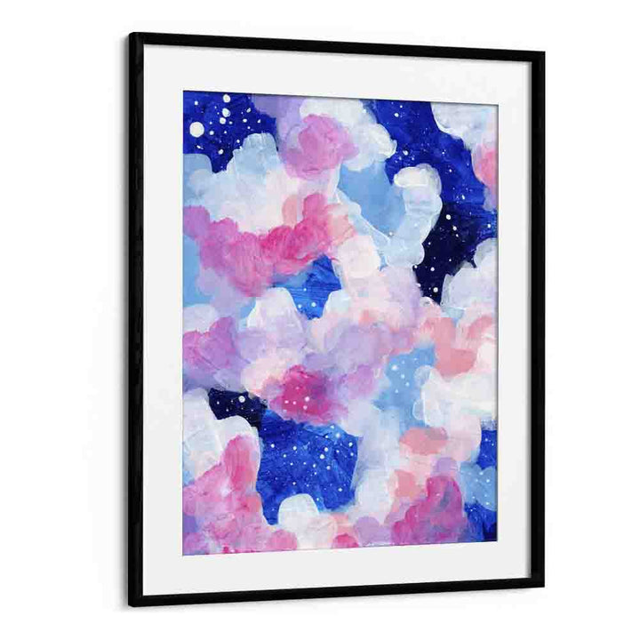 dreaming clouds by ejaaz haniff abstract art prints in Black Frame With Mount