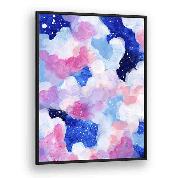 dreaming clouds by ejaaz haniff abstract art prints in Black Plain Frame