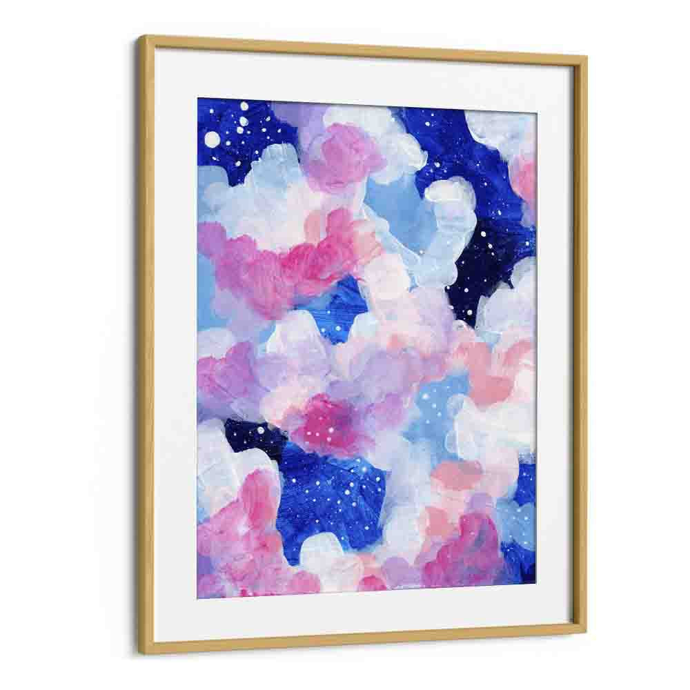 dreaming clouds by ejaaz haniff abstract art prints in Oak Wood Frame With Mount