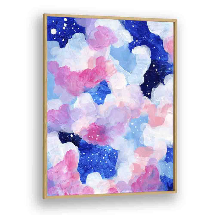 dreaming clouds by ejaaz haniff abstract art prints in Oak Wood Plain Frame