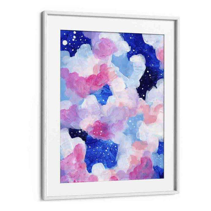 dreaming clouds by ejaaz haniff abstract art prints in White Frame With Mount