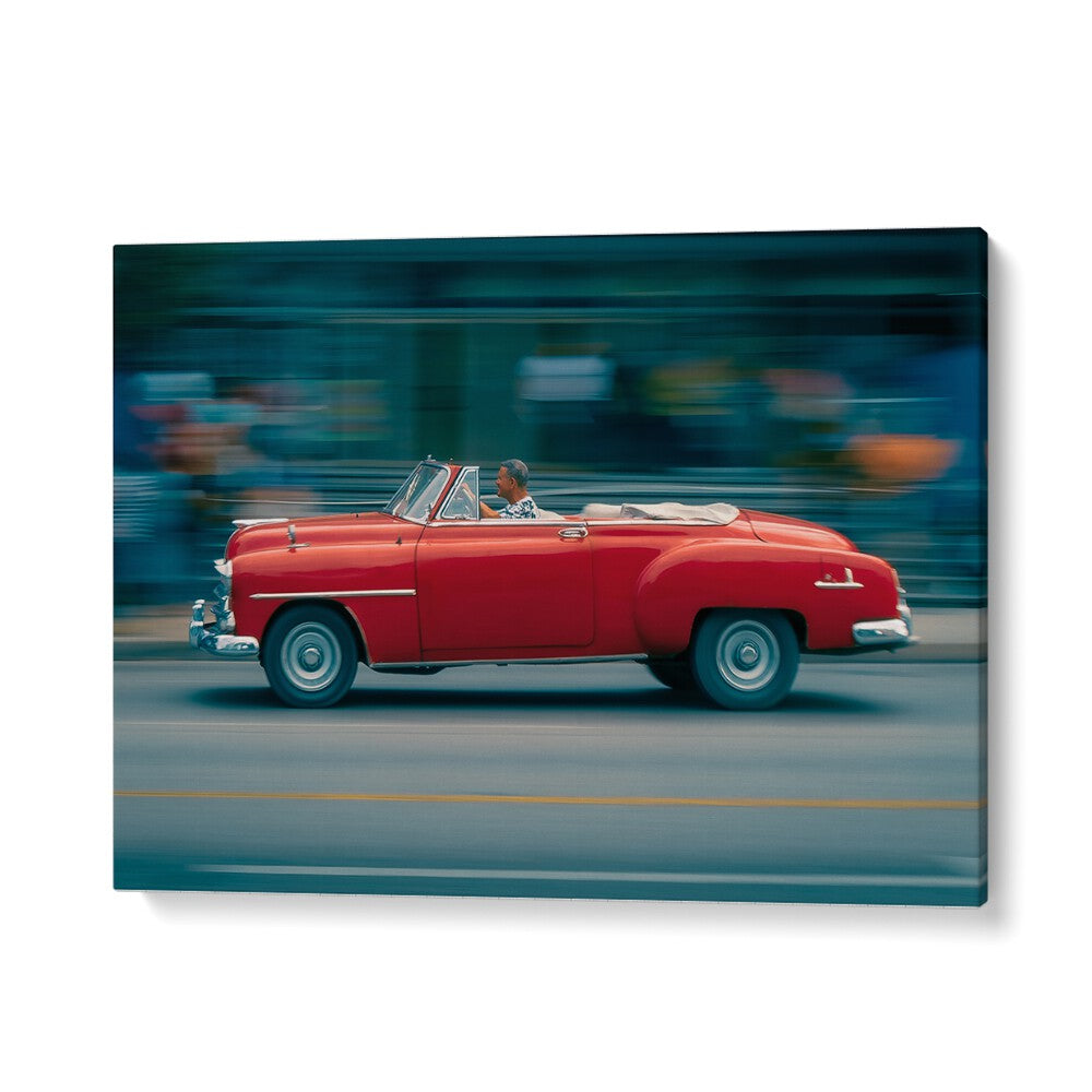 driving fast car poster in Gallery Wrap